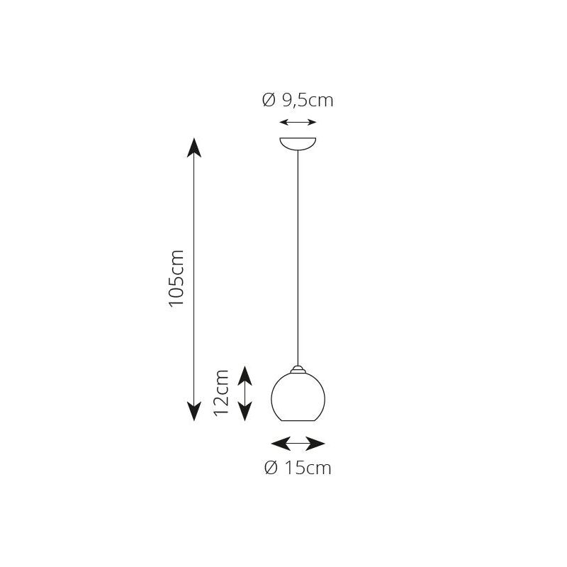 2254 SOSPENSIONE SINGOLA CON SFERA IN TERRACOTTA FINITURA ANTICATA TRAFORATA 2 MISURE RUSTICA MADE IN ITALY