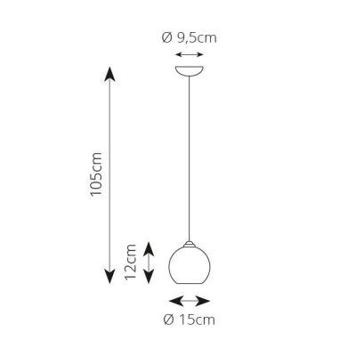 2254 SOSPENSIONE SINGOLA CON SFERA IN TERRACOTTA FINITURA ANTICATA TRAFORATA 2 MISURE RUSTICA MADE IN ITALY