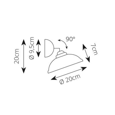 2256 APPLIQUE ORIENTABILE IN TERRACOTTA BIANCA LUCIDA TRAFORATA STILE RUSTICO MADE IN ITALY