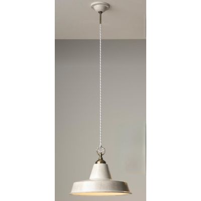 2257.O SOSPENSIONE SINGOLA CON DIFFUSORE IN TERRACOTTA FINITURA ANTICATA STILE RUSTICO MADE IN ITALY