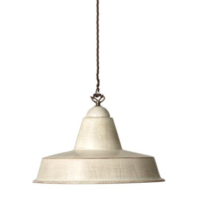 2257.C SOSPENSIONE SINGOLA D39 CM CON DIFFUSORE IN TERRACOTTA FINITURA ANTICATA RUSTICA MADE IN ITALY