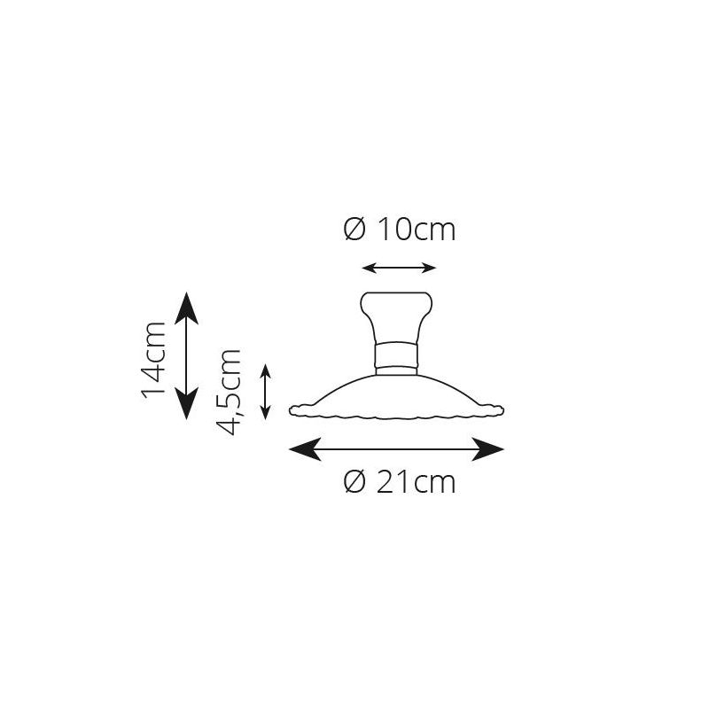 2258 PLAFONIERA RUSTICA IN 2 MISURE PRODOTTA IN TERRACOTTA BIANCA TRAFORATA  MADE IN ITALY