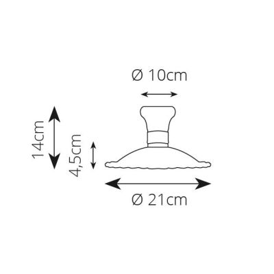 2258 PLAFONIERA RUSTICA IN 2 MISURE PRODOTTA IN TERRACOTTA BIANCA TRAFORATA  MADE IN ITALY
