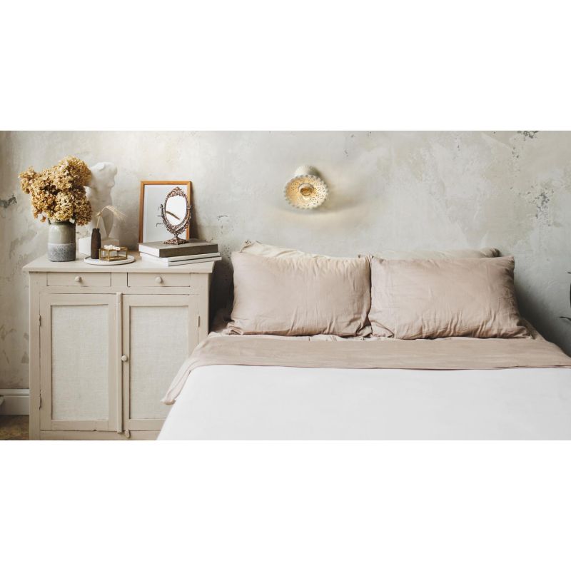 2258 LAMPADA DA PARETE RUSTICA IN 2 MISURE PRODOTTA IN TERRACOTTA BIANCA TRAFORATA  MADE IN ITALY