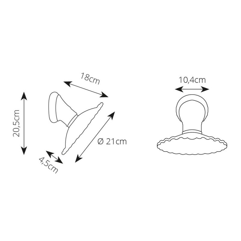 2259 LAMPADA DA PARETE RUSTICA 2 MISURE PRODOTTA IN TERRACOTTA TRAFORATA FINITURA ANTICATA MADE IN ITALY