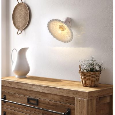 2259 LAMPADA DA PARETE RUSTICA 2 MISURE PRODOTTA IN TERRACOTTA TRAFORATA FINITURA ANTICATA MADE IN ITALY