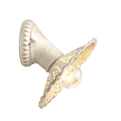 2259 LAMPADA DA PARETE RUSTICA 2 MISURE PRODOTTA IN TERRACOTTA TRAFORATA FINITURA ANTICATA MADE IN ITALY