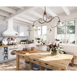 2261 BILANCIERE 2 LUCI IN METALLO BRUNITO CON PIATTI IN TERRACOTTA BIANCA CON DIFFUSORI DECORATI  MADE IN ITALY 2