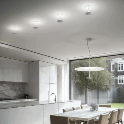 STILO LAMPADA DA INCASSO D13 CM IN ALLUMINIO 5 COLORI LED 24W LUCE 2700K E 3000K MODERNA MADE IN ITALY