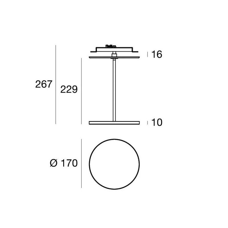 STILO LAMPADA DA INCASSO D17 CM IN ALLUMINIO 5 COLORI LED 40W LUCE 2700K E 3000K MODERNA MADE IN ITALY