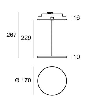 STILO LAMPADA DA INCASSO D17 CM IN ALLUMINIO 5 COLORI LED 40W LUCE 2700K E 3000K MODERNA MADE IN ITALY