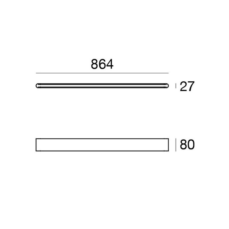 SATORI PLAFONIERA BIANCA O NERA IN 2 MISURE LED INTEGRATO LUCE 2700K-3000K DIMMERABILE MADE IN ITALY