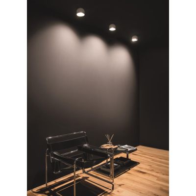 OUTLOOK PLAFONIERA D12 CM BIANCA ORIENTABILE IP40 LED 11W LUCE 2700K-3000K MODERNA MADE IN ITALY