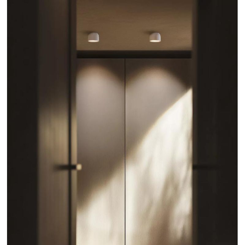 OUTLOOK PLAFONIERA D12 CM BIANCA ORIENTABILE IP40 LED 11W LUCE 2700K-3000K MODERNA MADE IN ITALY