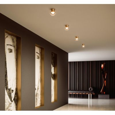 ROSSINI PICCOLA PLAFONIERA LED 7W LUCE 2700K-3000K ALLUMINIO 4 COLORI MODERNA MADE IN ITALY