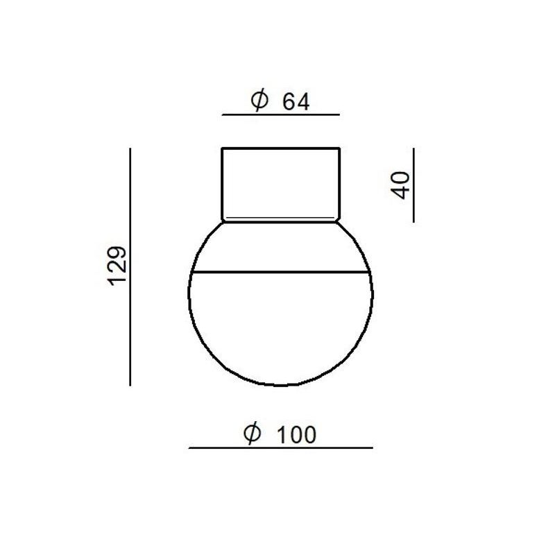 ROSSINI PICCOLA PLAFONIERA LED 7W LUCE 2700K-3000K ALLUMINIO 4 COLORI MODERNA MADE IN ITALY