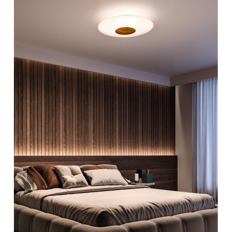 HORIZON PLAFONIERA MODERNA LED 34W LUCE 3000K CON DETTAGLI ORO O CROMO DELLA LINEA LIGHT Linea Light - Cristalensi Shop Online