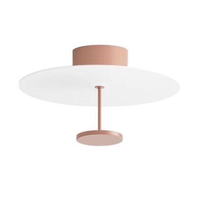 STILO PLAFONIERA BIANCA D34 CM CON DIFFUSORE IN 5 COLORI LED 15W LUCE 2700K E 3000K DESIGN MODERNO