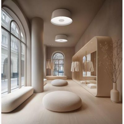 DELFI PLAFONIERA MODERNA D35 CM IN ALLUMINIO 5 COLORI LED 15W LUCE 2700K E 3000K MADE IN ITALY