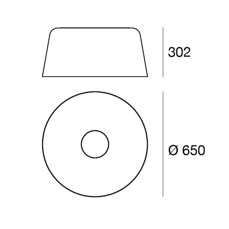 DELFI PLAFONIERA MODERNA D65 CM IN ALLUMINIO 5 COLORI LED 35W LUCE 2700K E 3000K MADE IN ITALY