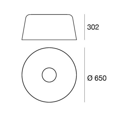 DELFI PLAFONIERA MODERNA D65 CM IN ALLUMINIO 5 COLORI LED 35W LUCE 2700K E 3000K MADE IN ITALY