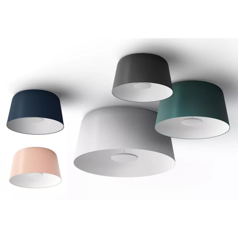 DELFI PLAFONIERA MODERNA D65 CM IN ALLUMINIO 5 COLORI LED 35W LUCE 2700K E 3000K MADE IN ITALY