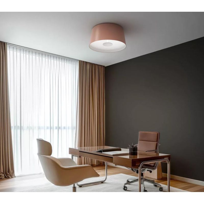 DELFI PLAFONIERA MODERNA D65 CM IN ALLUMINIO 5 COLORI LED 35W LUCE 2700K E 3000K MADE IN ITALY