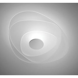 JOINT PLAFONIERA MODERNA IN METALLO BIANCO LED 32W LUCE 2700K E 3000K MADE IN ITALY LINEA LIGHT