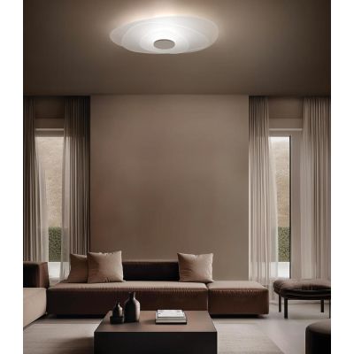 JOINT PLAFONIERA MODERNA IN METALLO BIANCO LED 32W LUCE 2700K E 3000K MADE IN ITALY LINEA LIGHT