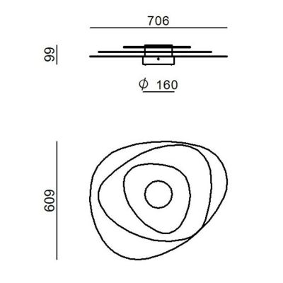 JOINT PLAFONIERA MODERNA IN METALLO BIANCO LED 32W LUCE 2700K E 3000K MADE IN ITALY LINEA LIGHT