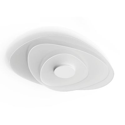 JOINT PLAFONIERA MODERNA IN METALLO BIANCO LED 32W LUCE 2700K E 3000K MADE IN ITALY LINEA LIGHT