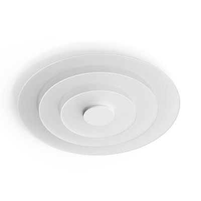 JOINT PLAFONIERA ROTONDA IN METALLO BIANCO LED 32W LUCE 2700K E 3000K MADE IN ITALY MODERNA LINEA LIGHT