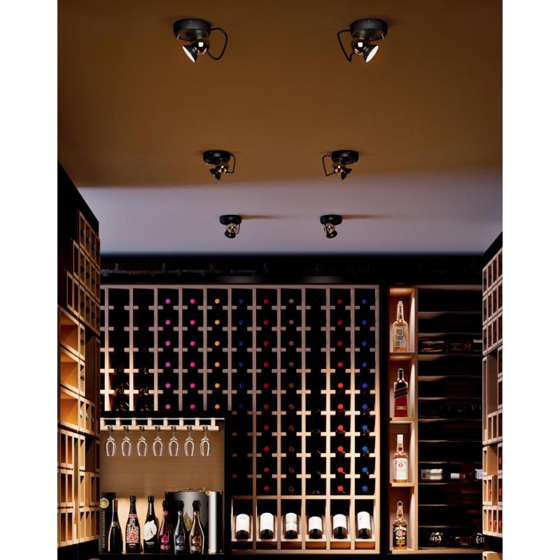 DUCK PLAFONIERA ORIENTABILE BIANCA O NERA LED 10W LUCE 2700K-3000K MADE IN ITALY MODERNA LINEA LIGHT