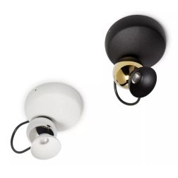 DUCK PLAFONIERA ORIENTABILE BIANCA O NERA LED 10W LUCE 2700K-3000K MADE IN ITALY MODERNA LINEA LIGHT