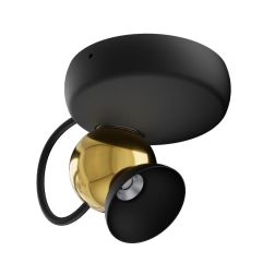 DUCK PLAFONIERA ORIENTABILE BIANCA O NERA LED 10W LUCE 2700K-3000K MADE IN ITALY MODERNA LINEA LIGHT 2