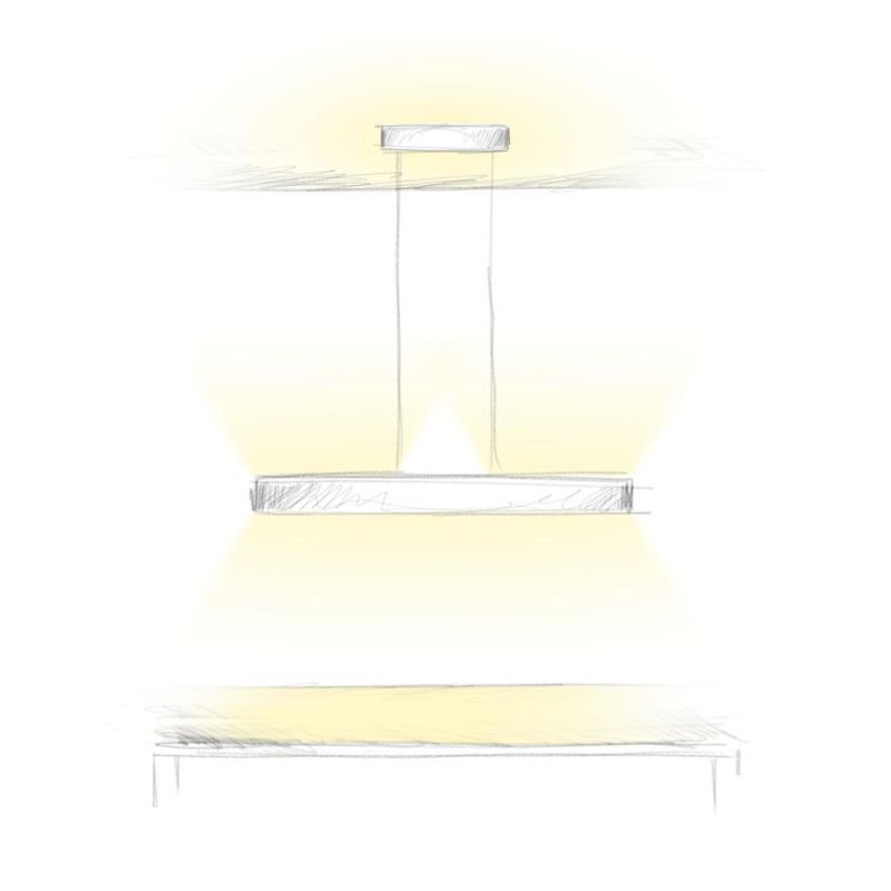 SATORI SOSPENSIONE LINEARE IN 2 MISURE LED INTEGRATO LUCE 2700K-3000K DIMMERABILE BIANCA O NERA MADE IN ITALY