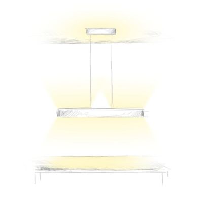 SATORI SOSPENSIONE LINEARE IN 2 MISURE LED INTEGRATO LUCE 2700K-3000K DIMMERABILE BIANCA O NERA MADE IN ITALY