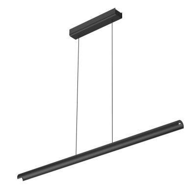 HALFPIPE SOSPENSIONE MODERNA IN 2 MISURE LED INTEGRATO LUCE 3000K BIANCA,ALLUMINIO O NERA MADE IN ITALY