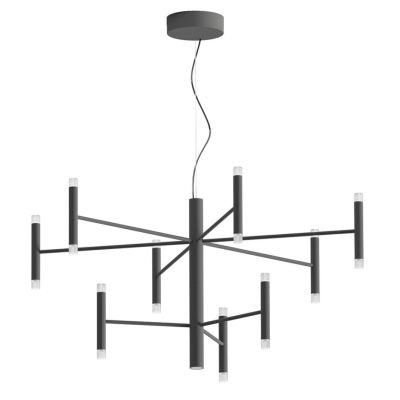 PERLA LAMPADARIO MODERNO D100 CM LED 43W LUCE 3000K IN ALLUMINIO 6 FINITURE COLORE DIMMERABILE BIEMISSIONE