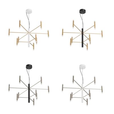 PERLA LAMPADARIO MODERNO D100 CM LED 43W LUCE 3000K IN ALLUMINIO 6 FINITURE COLORE DIMMERABILE BIEMISSIONE