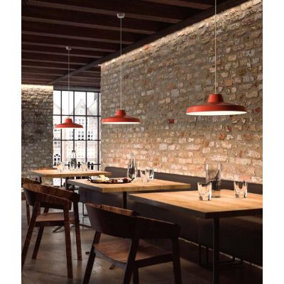 MIGUEL LAMPADARIO A SOSPENSIONE D40 CM IN 6 COLORI LED 10W LUCE 2700K-3000K STILE VINTAGE DELLA LINEA LIGHT