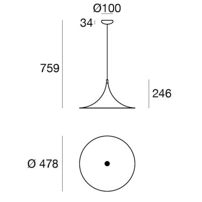 MORGANA LAMPADARIO A SOSPENSIONE D47 CM IN 5 COLORI CON DETTAGLI ORO MODERNO LAMPADINA E27 LINEA LIGHT