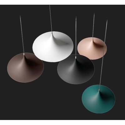 MORGANA LAMPADARIO A SOSPENSIONE D47 CM IN 5 COLORI CON DETTAGLI NICHEL MODERNO LAMPADINA E27 LINEA LIGHT