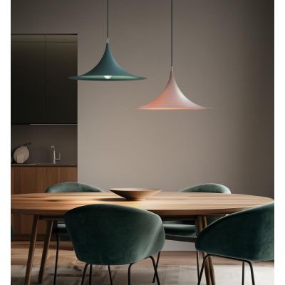 MORGANA LAMPADARIO A SOSPENSIONE D47 CM IN 5 COLORI CON DETTAGLI NICHEL MODERNO LAMPADINA E27 LINEA LIGHT