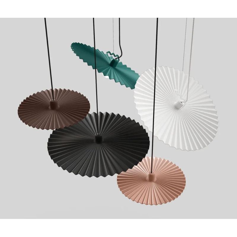 DOGE LAMPADARIO A SOSPENSIONE 2 MISURE IN 5 COLORI DESIGN MODERNO CON LAMPADINA ATTACCO E27 LINEA LIGHT