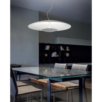 HORIZON SOSPENSIONE MODERNA BIANCA CON LED 34W LUCE 3000K DELLA LINEA LIGHT Linea Light - Cristalensi Shop Online