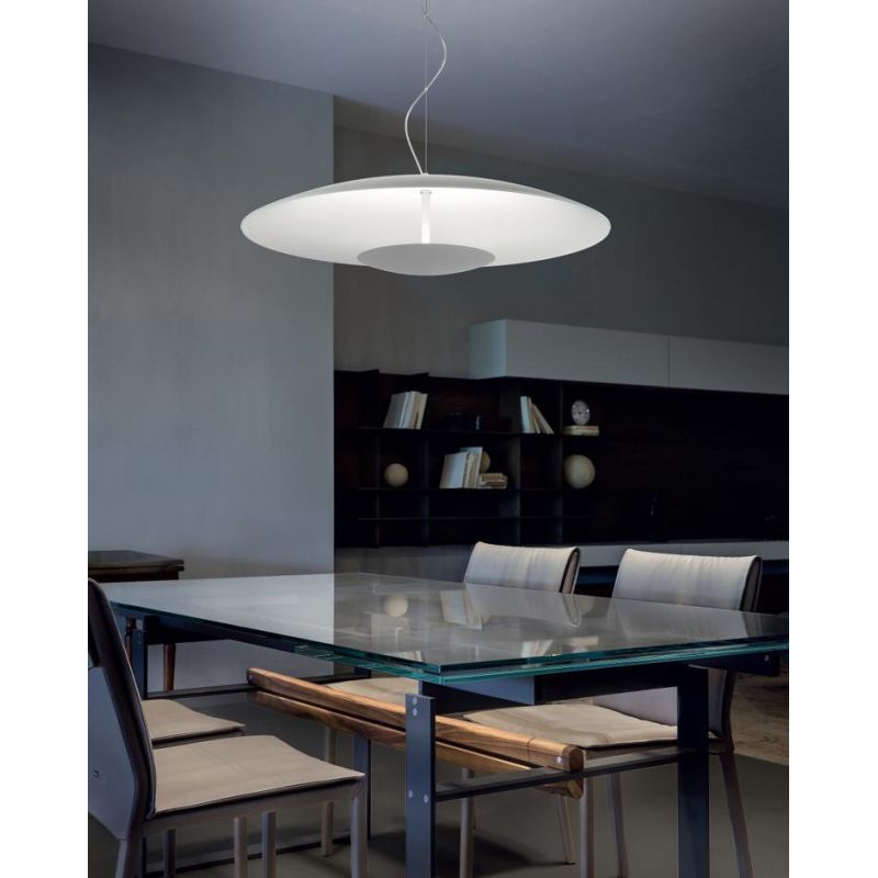 HORIZON SOSPENSIONE MODERNA LED 34W LUCE 3000K CON DETTAGLI ORO O CROMO DELLA LINEA LIGHT Linea Light - Cristalensi Shop Online