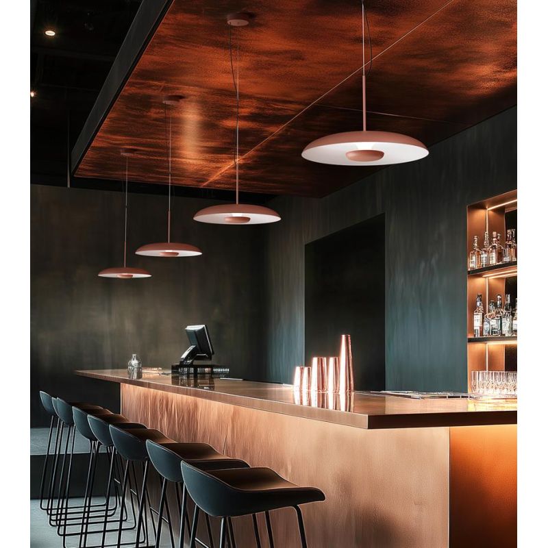 BASIN LAMPADARIO A SOSPENSIONE D48 CM 5 COLORI LED 25W LUCE 2700K-3000K DESIGN MODERNO LINEA LIGHT