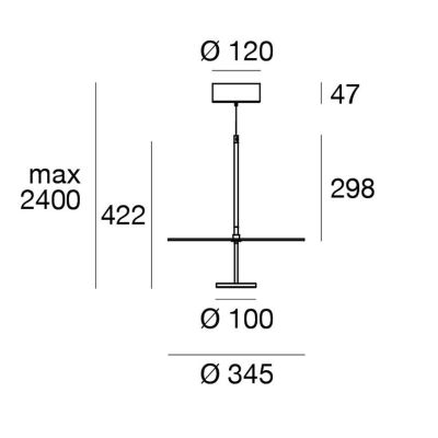 STILO LAMPADARIO A SOSPENSIONE D34 CM 5 COLORI LED 13W LUCE 2700K-3000K DESIGN MODERNO LINEA LIGHT