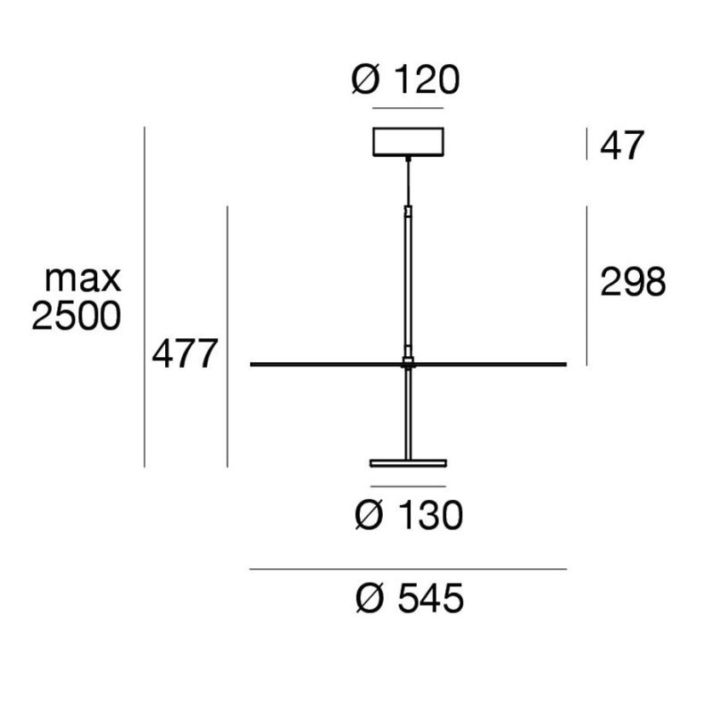 STILO LAMPADARIO A SOSPENSIONE D54 CM 5 COLORI LED 21W LUCE 2700K-3000K DESIGN MODERNO LINEA LIGHT
